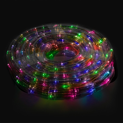 [5490005] Luces Navidad Tubo Luz Multicolor 240 LEDs Uso  Exteriores / Interiores Protección IP44 Rollo 10 Metros