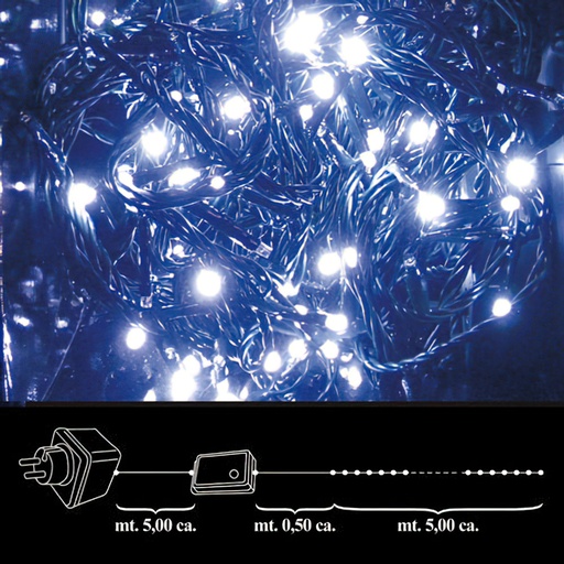 [5490010] Luces Navidad 100 Leds Blanca Interior / Exterior Ip44