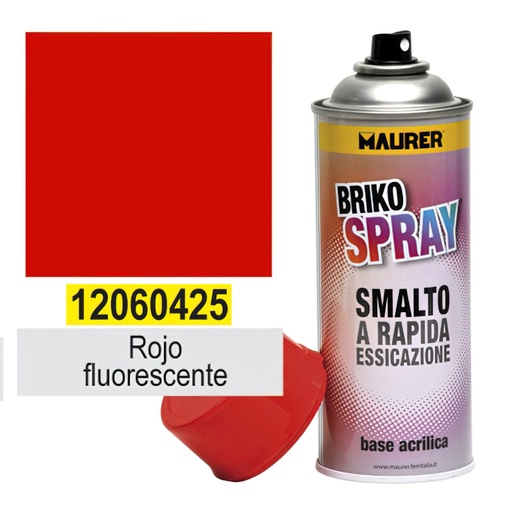 [12060425] Spray Pintura Rojo Fluorescente 400 ml.