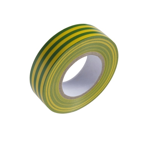 [14060075] Cinta Aislante 20 m. x 19 mm.  Amarilla / Verde Uso doméstico