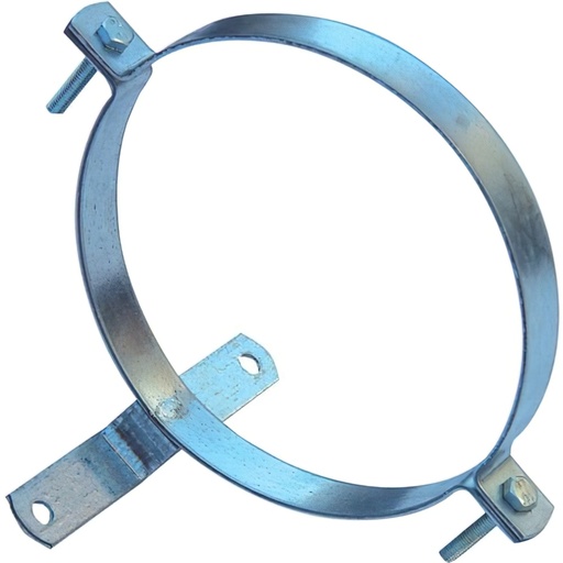 [22010032] Abrazadera Para Tubo Estufa Galvanizado Con Soporte 120 mm.
