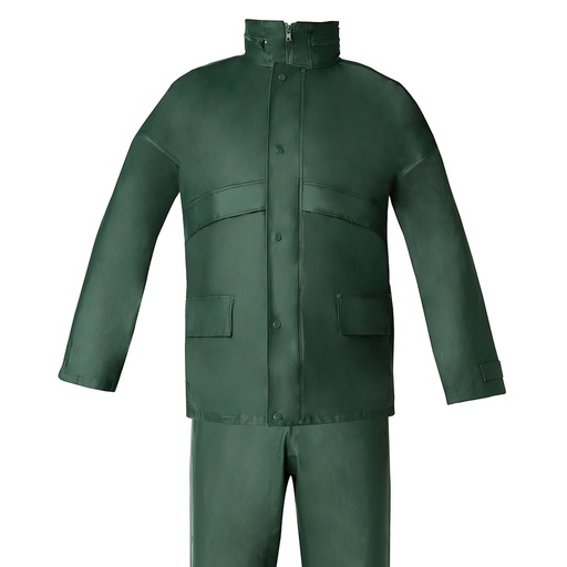 [15010038] Traje de Agua Impermeable Verde Poliuretano Talla 8-XL