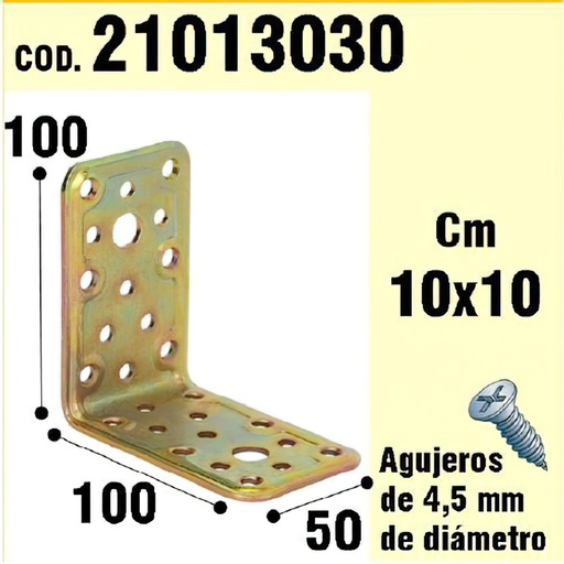[21013030] Soporte Para Madera Ángulo  50x 100x 100 mm.