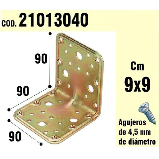 [21013040] Soporte Para Madera Ángulo  90x90x90 mm.