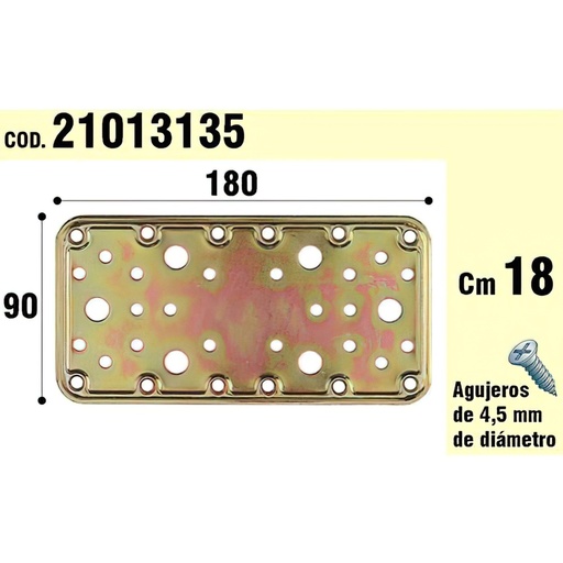 [21013135] Soporte Para Madera Placa Bicromatada 90x180 mm.