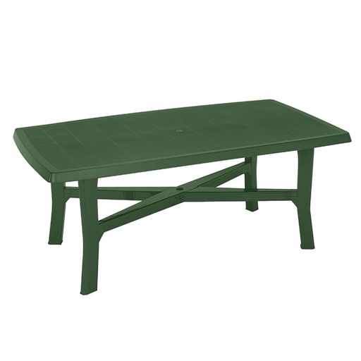 [8330106] Mesa Resina Verde 180x100 cm.