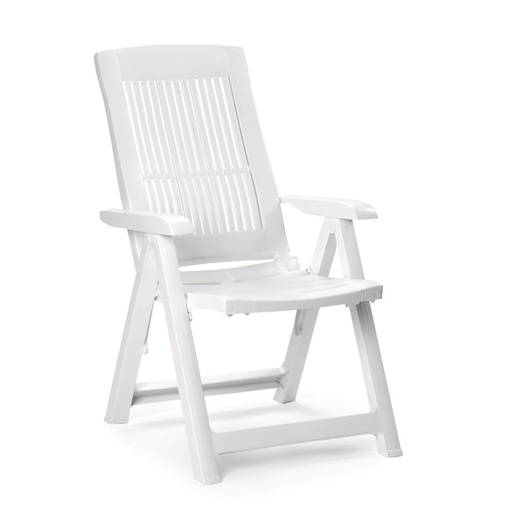 [8330025] Sillon Resina 5 Posiciones Blanco Tampa