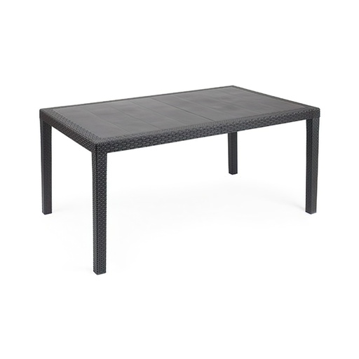 [8330126] Mesa Resina Ratan Antracita Prince150x90 cm.