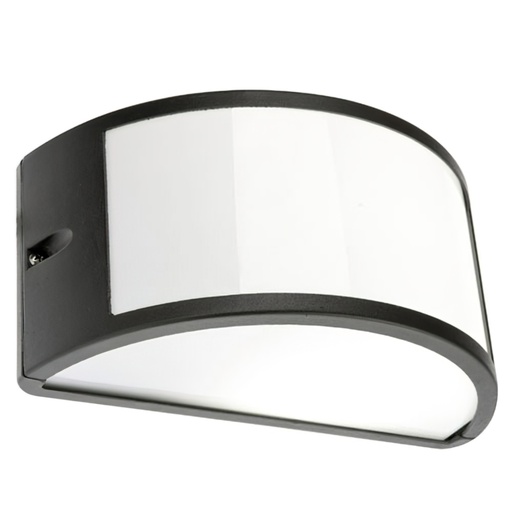 [19080300] Plafón Aplique IP44  1/2 Luna Abierto Negro