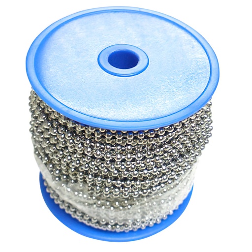 [4110062] Cadena Bolas Laton Cromado 4,0 mm. Rollo de 50 metros
