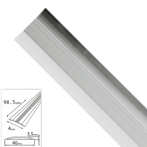 [2541110] Tapajuntas Adhesivo Para Moquetas Metal Plata   98,5 cm.