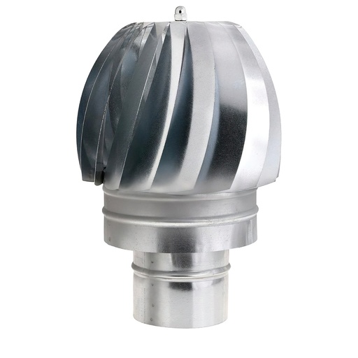 [22011128] Wolfpack Sombrero Extractor Galvanizado para Estufa, Chimenea, Extracción de Humos, Para tubo Ø 100 mm.