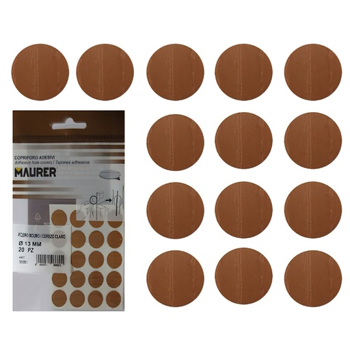 [5440118] Tapatornillos Adhesivos Maple (Blister 20 unidades)