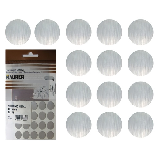 [5440128] Tapatornillos Adhesivos Gris Metalizado. (Blister 20 unidades)