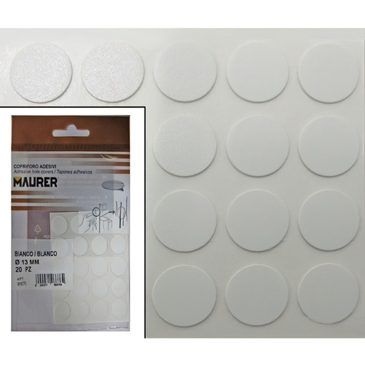 [5440100] Tapatornillos Adhesivos Blanco (Blister 20 unidades)