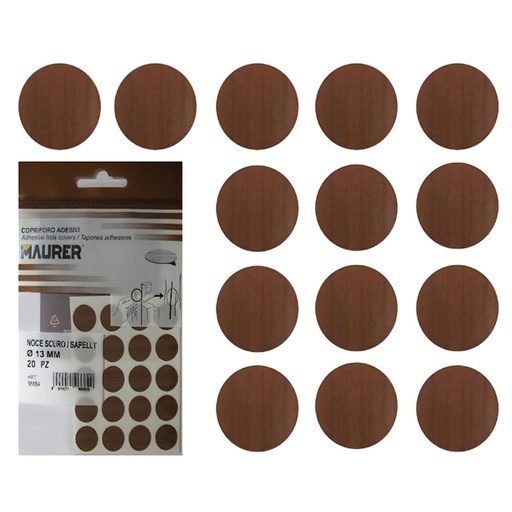 [5440124] Tapatornillos Adhesivos Sapelly (Blister 20 unidades)