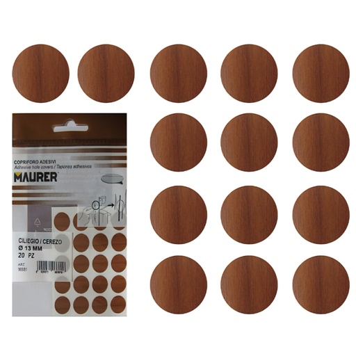 [5440112] Tapatornillos Adhesivos Cerezo (Blister 20 unidades)