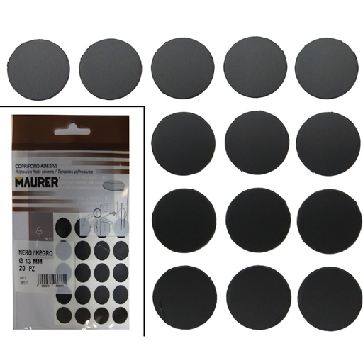 [5440104] Tapatornillos Adhesivos Negro (Blister 20 unidades)