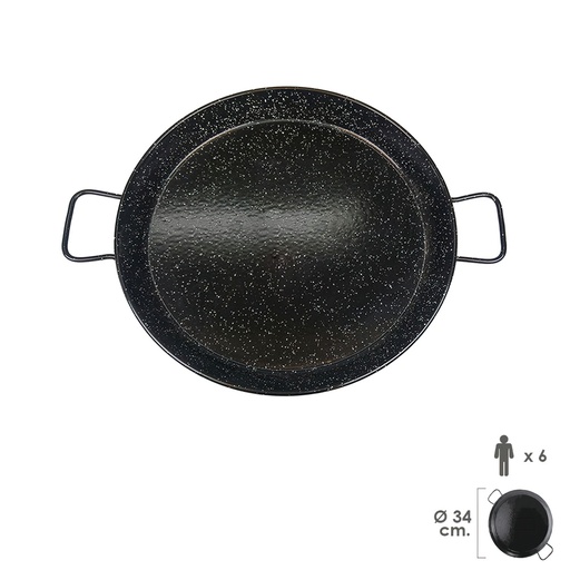 [5020620] Paellera Valenciana Esmaltada   6 personas/ 34 cm