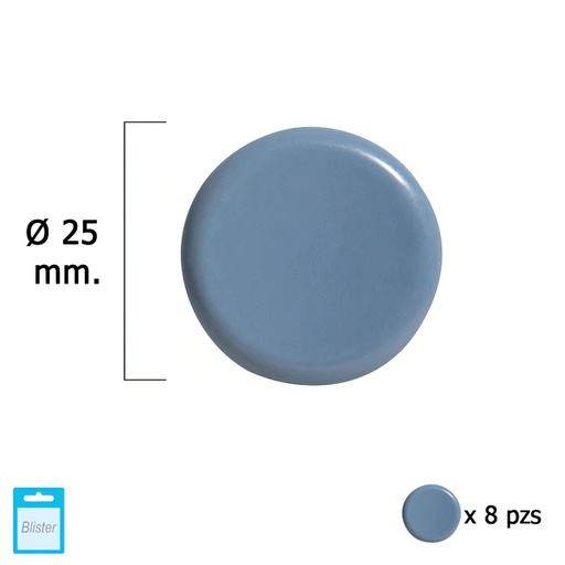 [5130165] Deslizante Gris Ptfe Ø25 (Blister 8 Unidades)