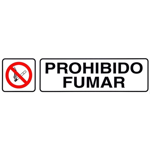 [15052025] Rotulo Adhesivo 250x63 mm. Prohibido Fumar