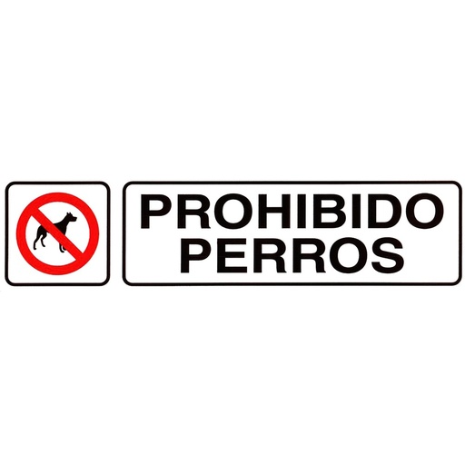 [15052050] Rotulo Adhesivo 250x63 mm. Prohibido Perros