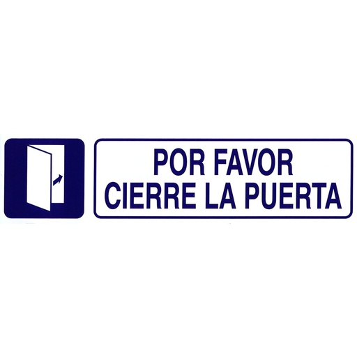 [15052000] Rotulo Adhesivo 250x63 mm. Por Favor Cierre Puerta