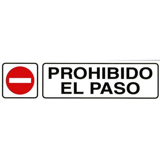 [15052015] Rotulo Adhesivo 250x63 mm. Prohibido El Paso