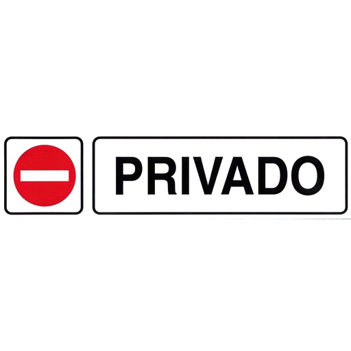 [15052045] Rotulo Adhesivo 250x63 mm. Privado