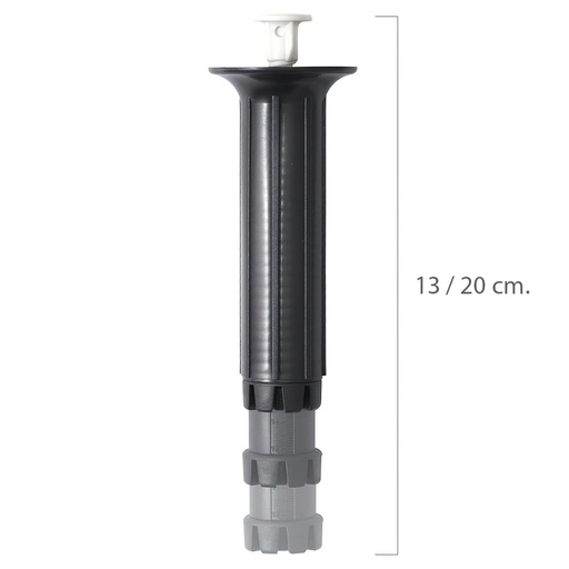 [25010075] Pata Regulable Fija 13 / 20 cm. Negro