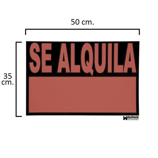 [15056000] Cartel Se Alquila  50x35 cm.