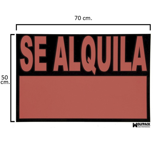 [15056005] Cartel Se Alquila  70x50 cm.