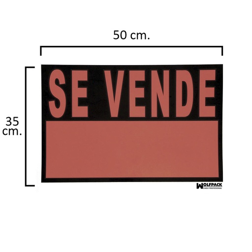 [15056010] Cartel Se Vende  50x35 cm.