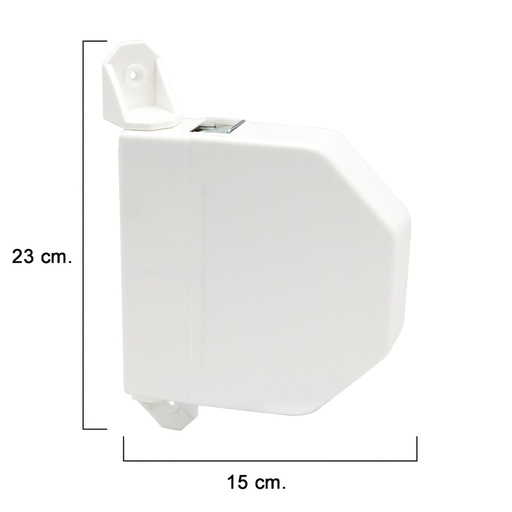 [5250009] Recogedor Persiana Abatible Blanco Cinta 22 mm.