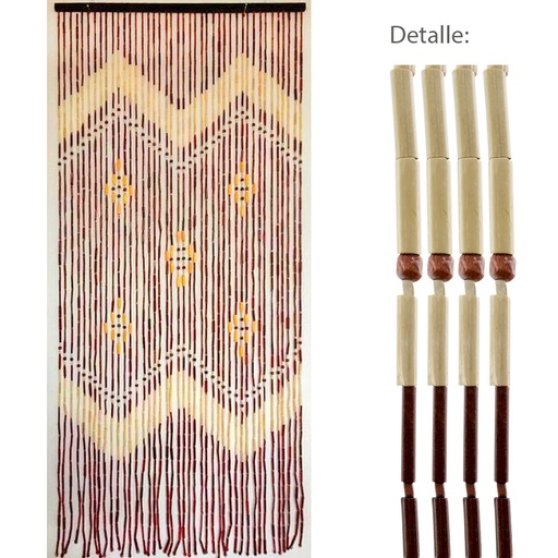 [1191405] Cortina Puerta 42 Tiras Bambu 90x200 cm.