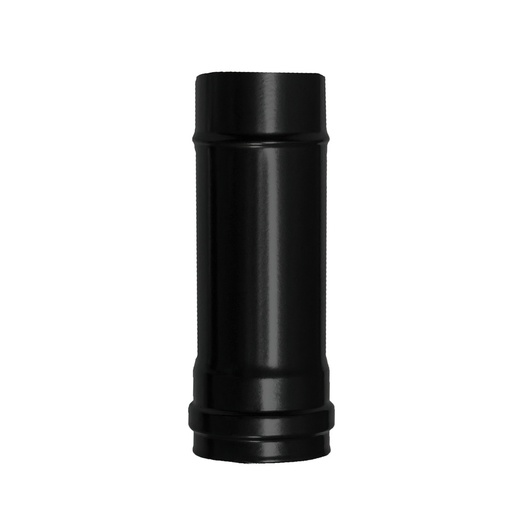 [22013010] Wolfpack Tubo de Estufa Pellet Acero Vitrificado Negro Ø 80 mm. Longitud 25 cm. Estufas de Leña, Chimenea, Alta resistencia,