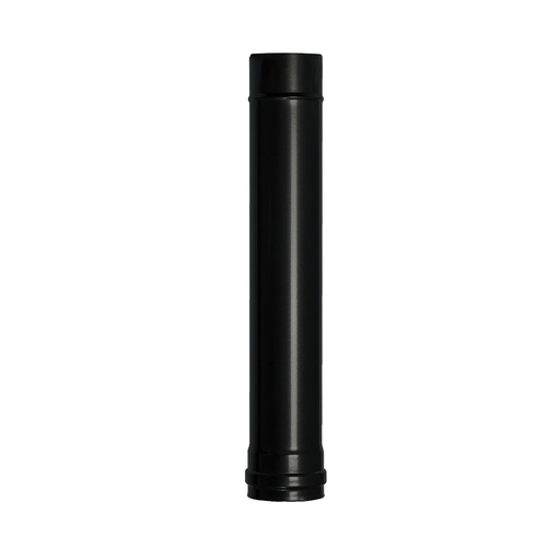 [22013020] Wolfpack Tubo de Estufa Pellet Acero Vitrificado Negro Ø 80 mm. Longitud 50 cm. Estufas de Leña, Chimenea, Alta resistencia,