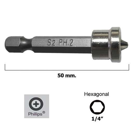 [2511500] Destorpuntas Maurer Pladur Phillips Nº 2  Estuche de 5 piezas  50 mm.