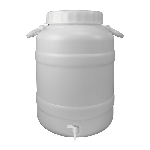 [5085540] Bidon Garrafa Plastico Alimentario Con Grifo y Boca Ancha 30 Lt.