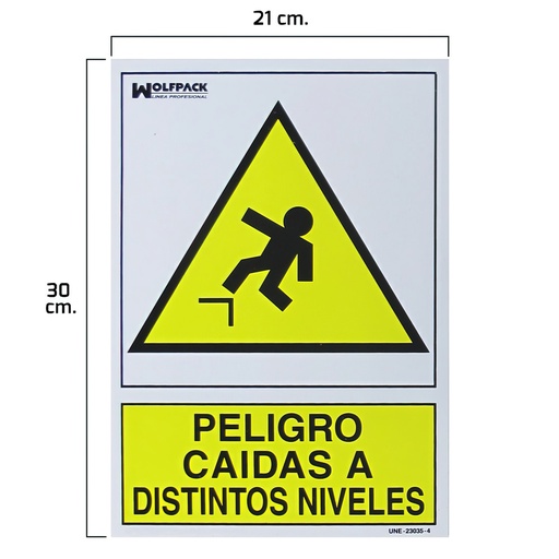 [15051262] Cartel Peligro Caidas a Distintos Niveles 30x21