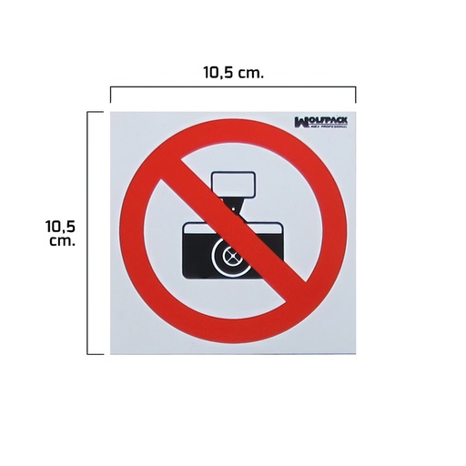 [15050537] Cartel Prohibido Hacer Fotografias 10,5x10,5