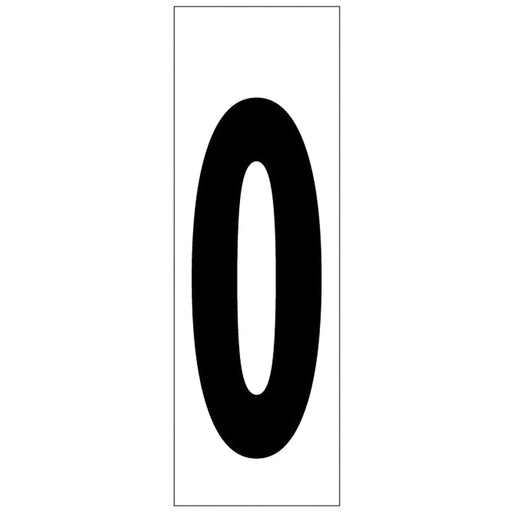 [15058000] Numero Adhesivo 46x140 mm.   Nº 0