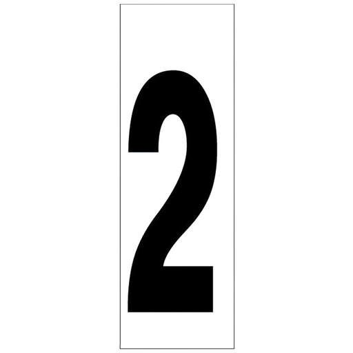 [15058004] Numero Adhesivo 46x140 mm.   Nº 2