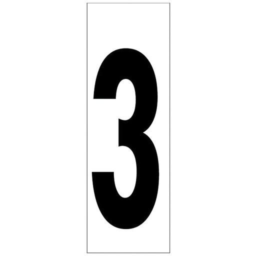 [15058006] Numero Adhesivo 46x140 mm.   Nº 3