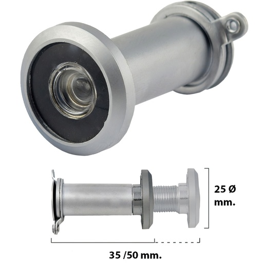 [3091412] Mirilla Puerta 35-50 mm. Plateada Mate (Blister 1 pieza)