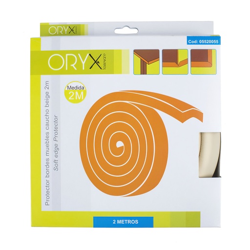 [5520055] Protector Bordes Muebles Adhesivo Caucho 2 Metros