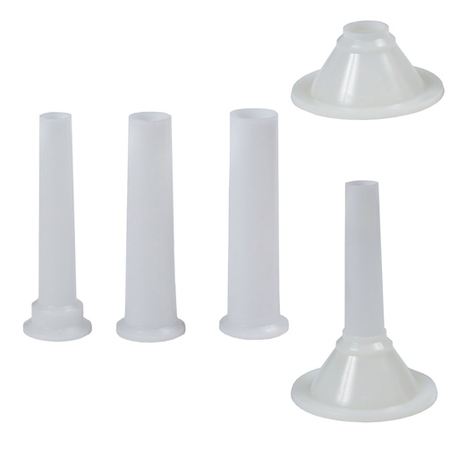 [5503110] Juego Embudos Plastico Para Maquina Picar Carne Nº 10/12 (4 Piezas)
