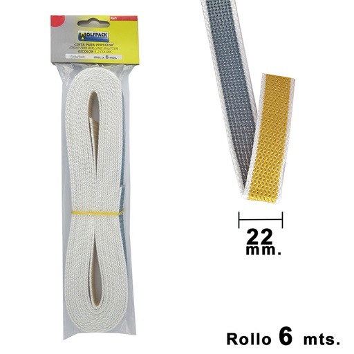 [5250570] Cinta Persiana Wolfpack Bicolor 22 mm. Rollo 6 metros