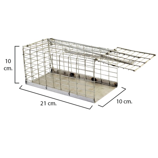[14041035] Trampa Ratas Jaula Metal Completa 21x10x10 cm