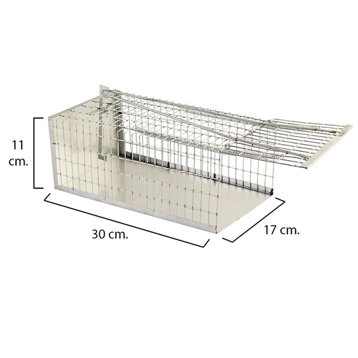 [14041040] Trampa Ratas Jaula Metal Completa 30 x 17 x 11 cm.